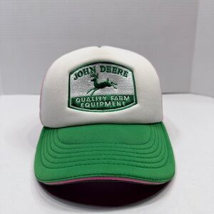 John Deere Woman’s Trucker Snapback Adjustable Farming Work Tractor Workwear Hat